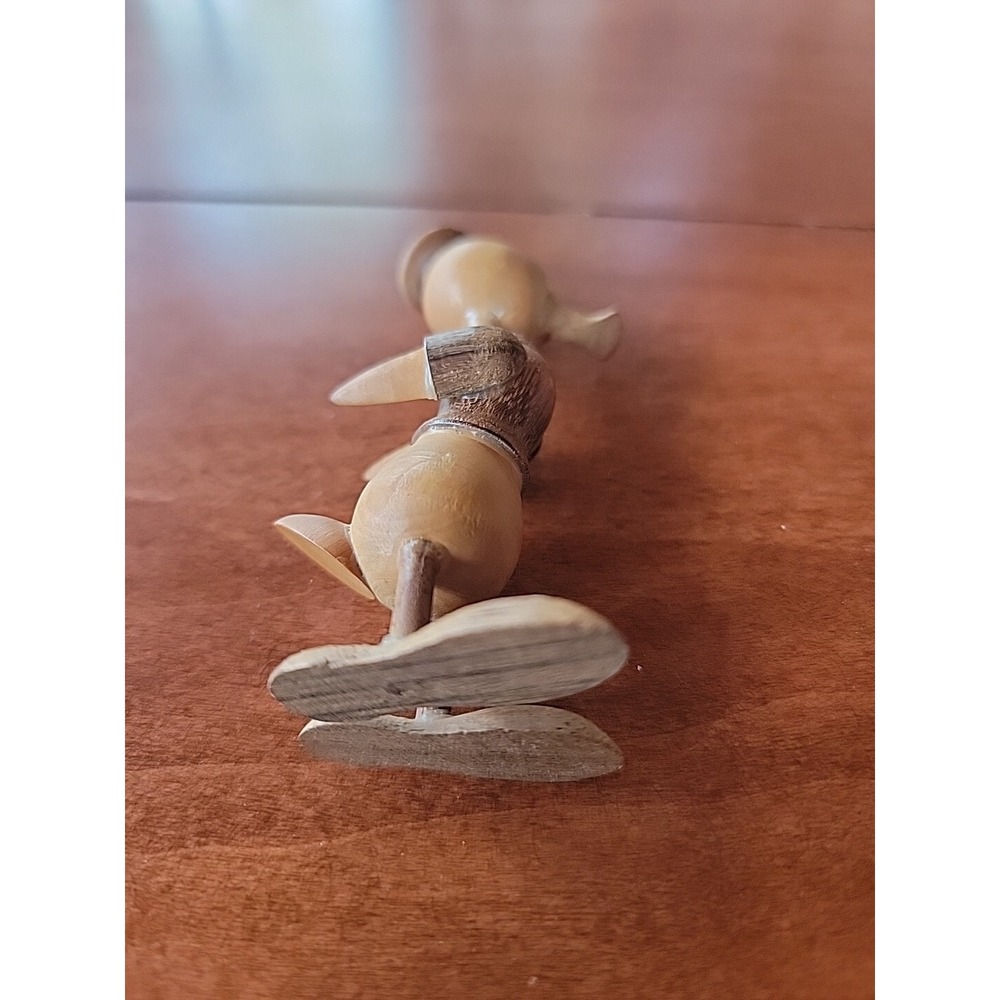 Vintage Vila Carved MCM Wooden‎ Duck Made In Spain - Picture 5 of 5